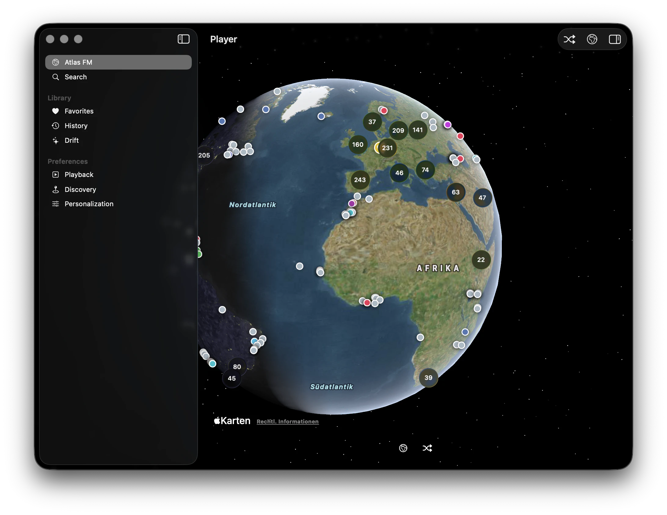 macOS version of Atlas FM